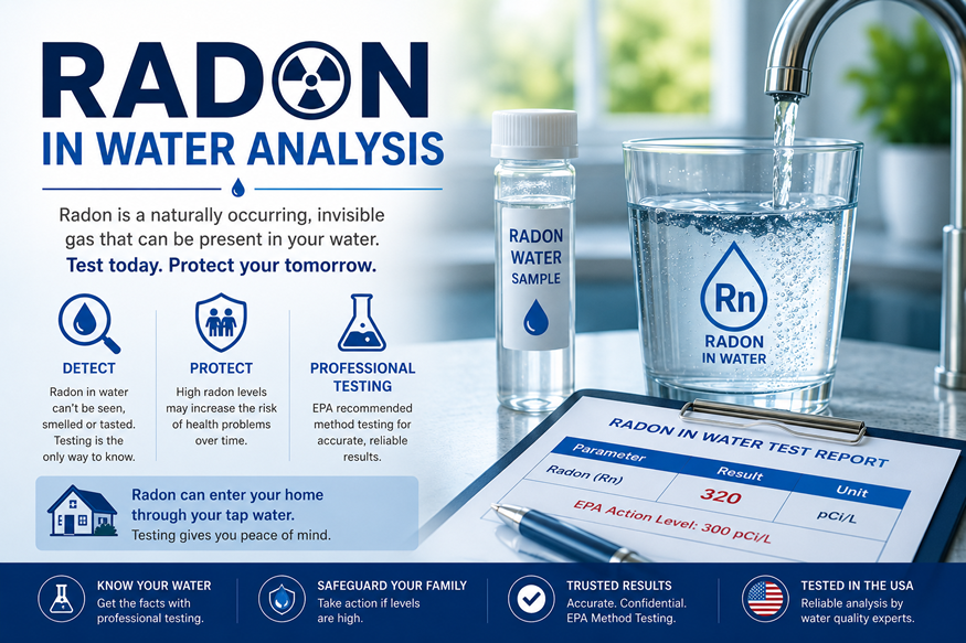 Water Analysis for the presence of Radon in Connecticut