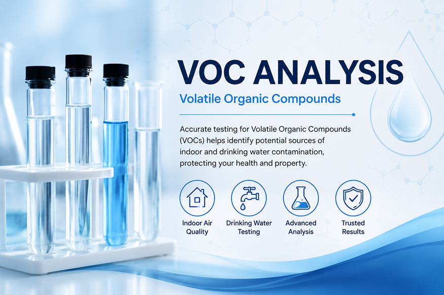 Water Analysis for the presence of volatile organic chemicals - VOCs - SVOCs
